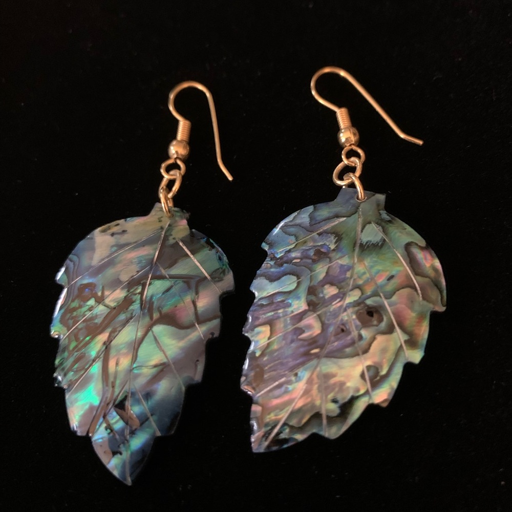 Abalone Shell Earrings - Picture 3 of 5